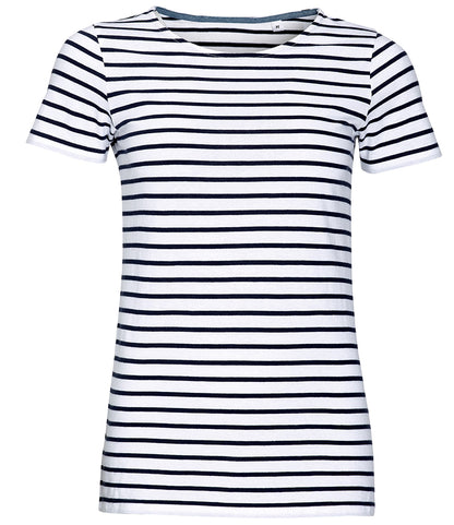 SOL'S Ladies Miles Striped T-Shirt