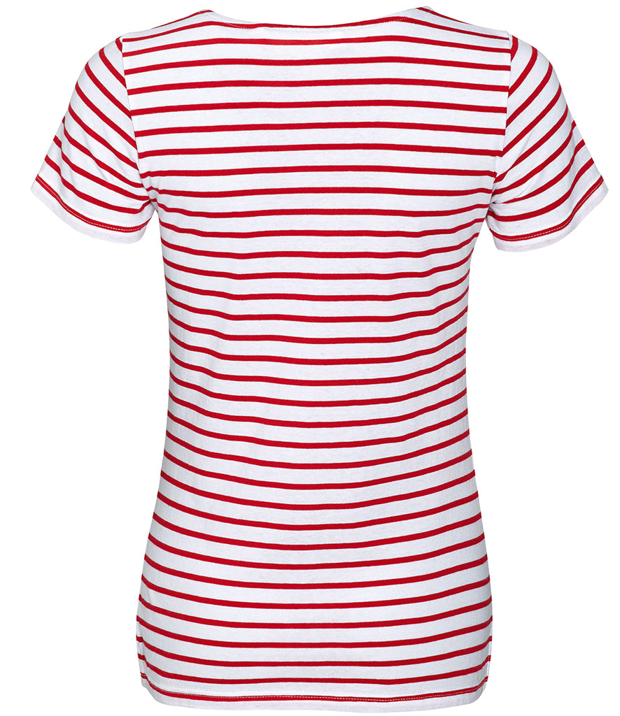 SOL'S Ladies Miles Striped T-Shirt