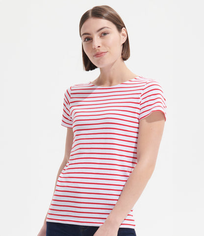 SOL'S Ladies Miles Striped T-Shirt