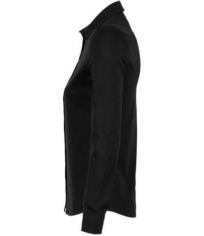 NEOBLU Ladies Balthazar Jersey Long Sleeve Shirt | Deep Black