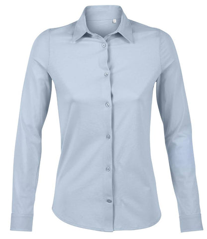 NEOBLU Ladies Balthazar Jersey Long Sleeve Shirt | Soft Blue