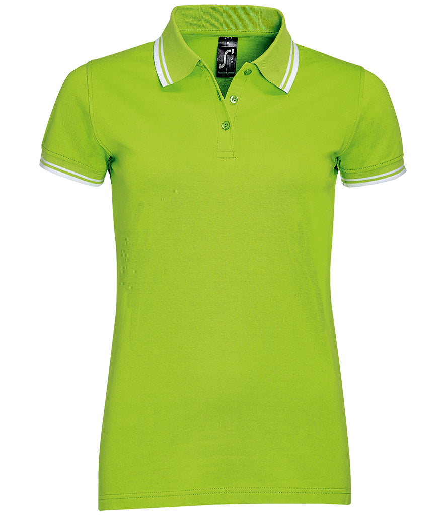 SOL'S Ladies Pasadena Tipped Cotton Piqué Polo Shirt