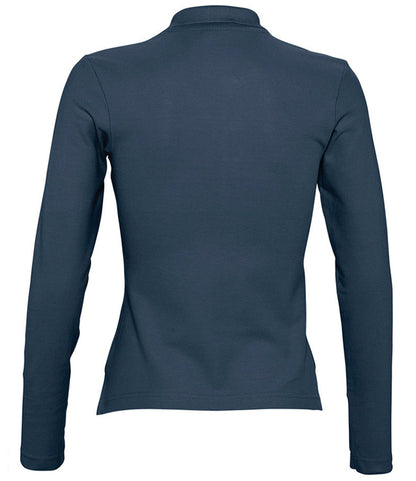 SOL'S Ladies Podium Long Sleeve Cotton Piqué Polo Shirt