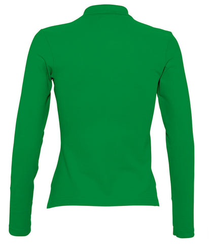 SOL'S Ladies Podium Long Sleeve Cotton Piqué Polo Shirt