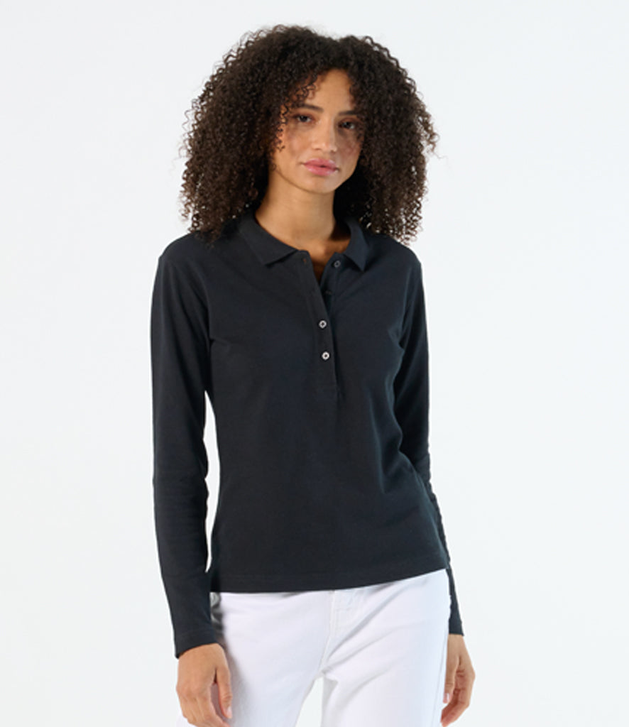 SOL'S Ladies Podium Long Sleeve Cotton Piqué Polo Shirt