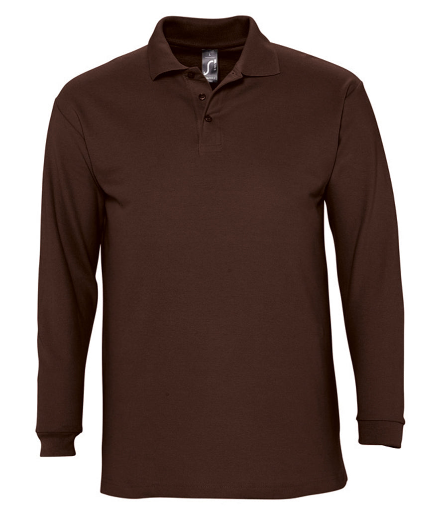 SOL'S Winter II Long Sleeve Cotton Piqué Polo Shirt