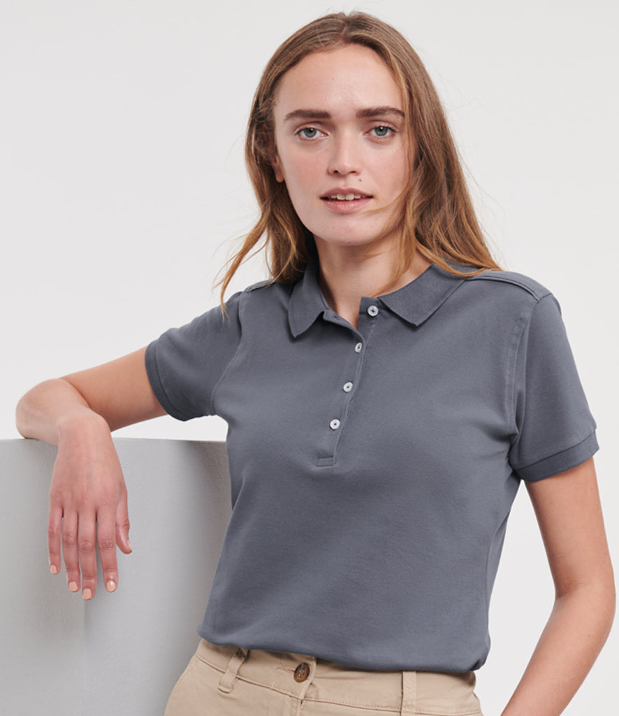 Russell Ladies Stretch Piqué Polo Shirt