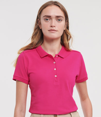 Russell Ladies Stretch Piqué Polo Shirt