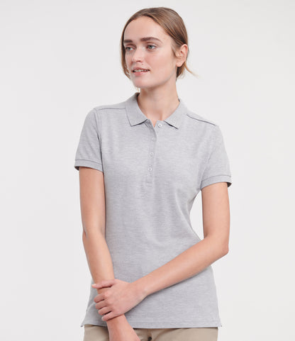 Russell Ladies Stretch Piqué Polo Shirt