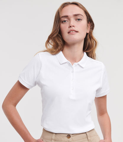 Russell Ladies Stretch Piqué Polo Shirt