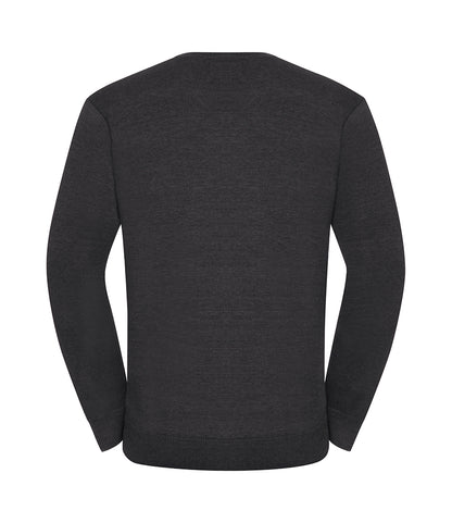 Russell Collection Cotton Acrylic V Neck Sweater