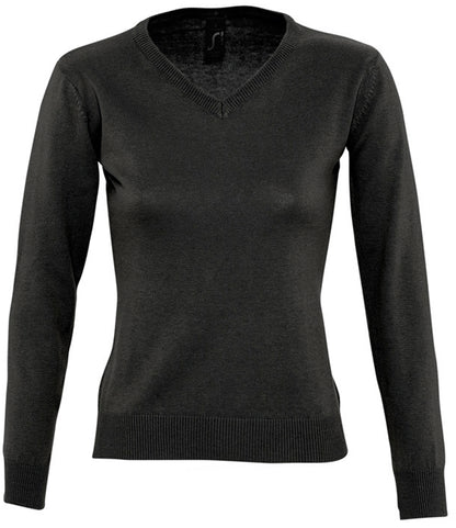 SOL'S Ladies Galaxy Cotton Acrylic V Neck Sweater