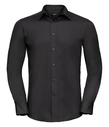 Russell Collection Long Sleeve Tailored Poplin Shirt