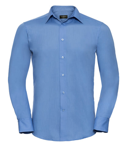 Russell Collection Long Sleeve Tailored Poplin Shirt