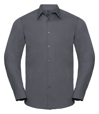 Russell Collection Long Sleeve Tailored Poplin Shirt