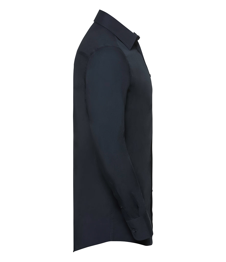 Russell Collection Long Sleeve Tailored Poplin Shirt