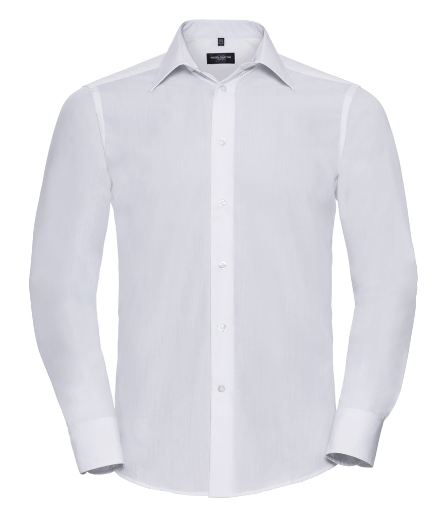 Russell Collection Long Sleeve Tailored Poplin Shirt