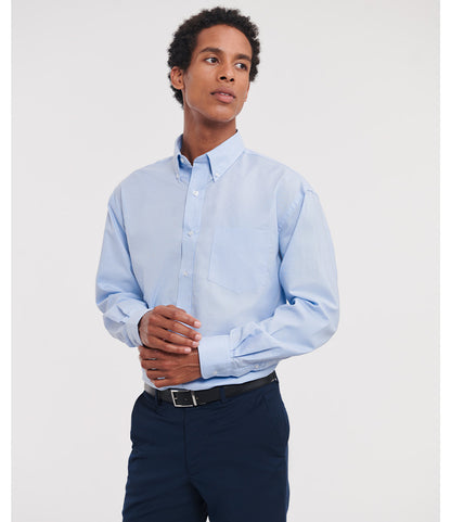 Russell Collection Long Sleeve Easy Care Oxford Shirt