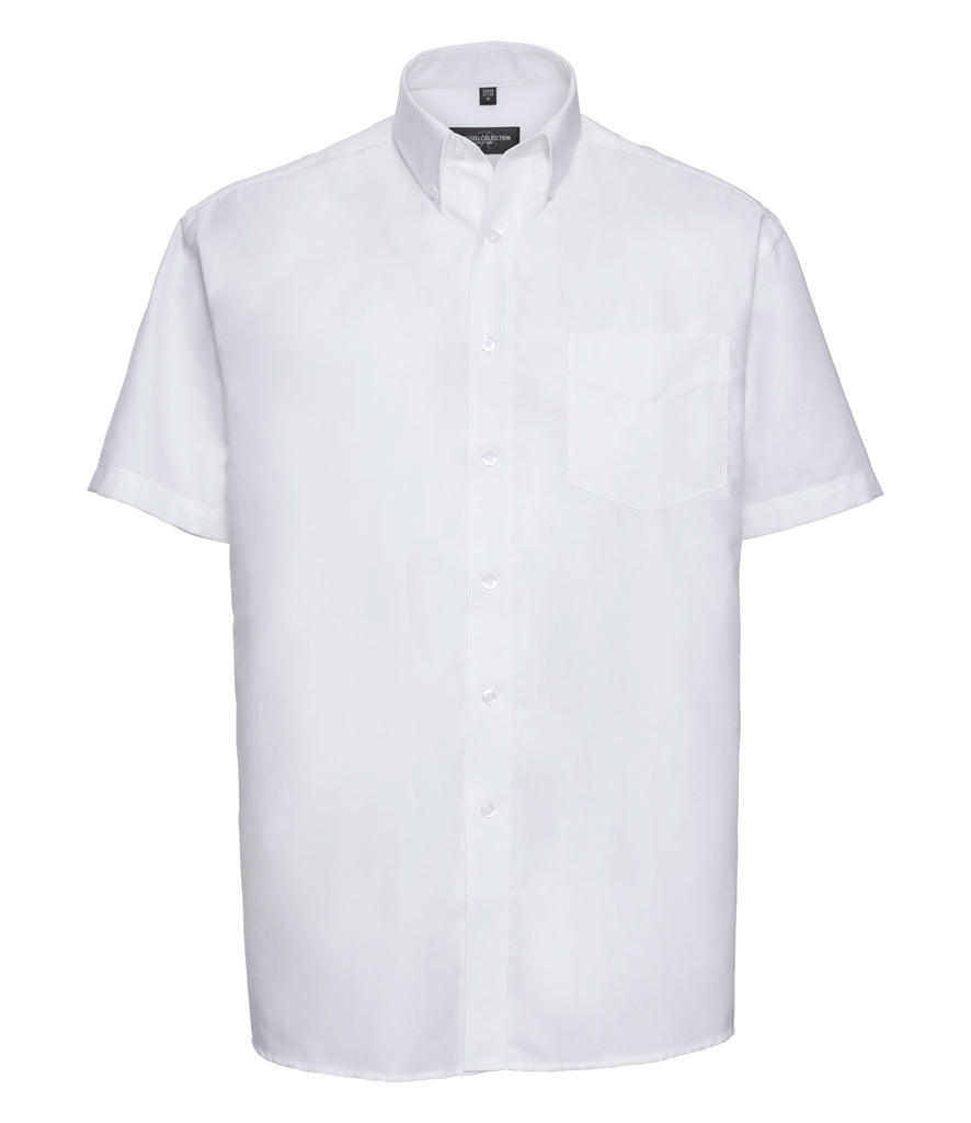 Russell Collection Short Sleeve Easy Care Oxford Shirt