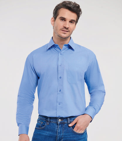 Russell Collection Long Sleeve Easy Care Poplin Shirt