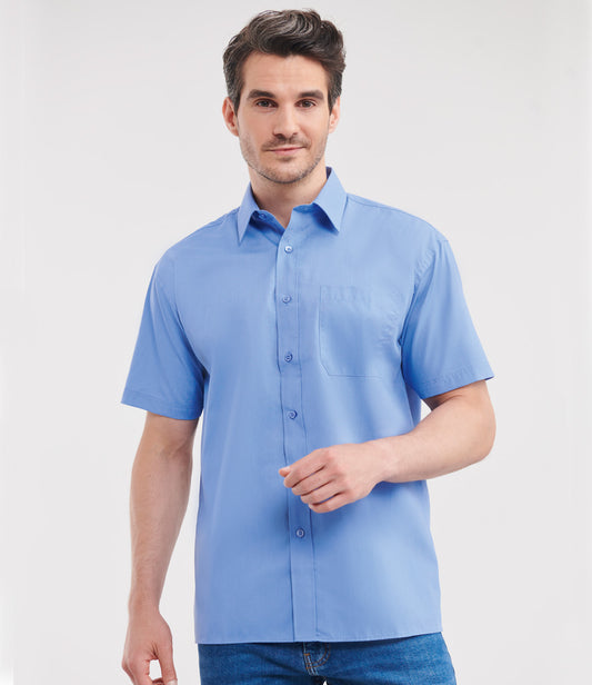 Russell Collection Short Sleeve Easy Care Poplin Shirt