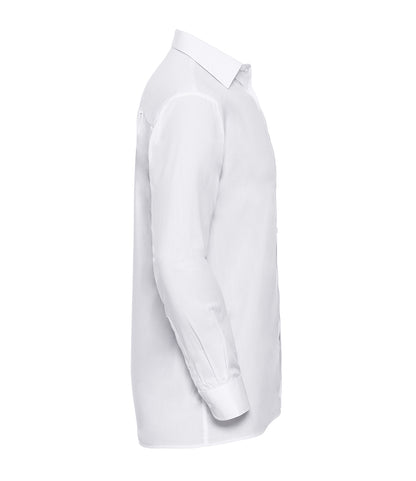 Russell Collection Long Sleeve Easy Care Cotton Poplin Shirt