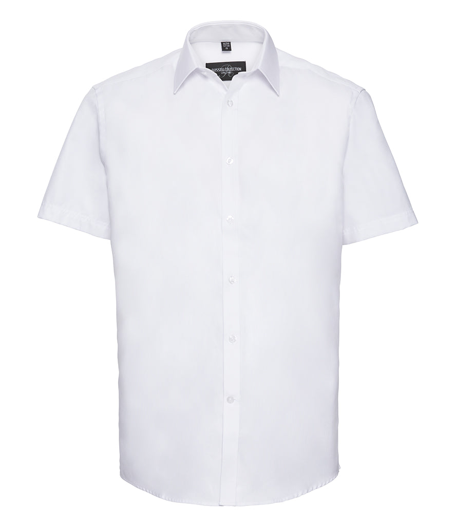 Russell Collection Short Sleeve Herringbone Shirt