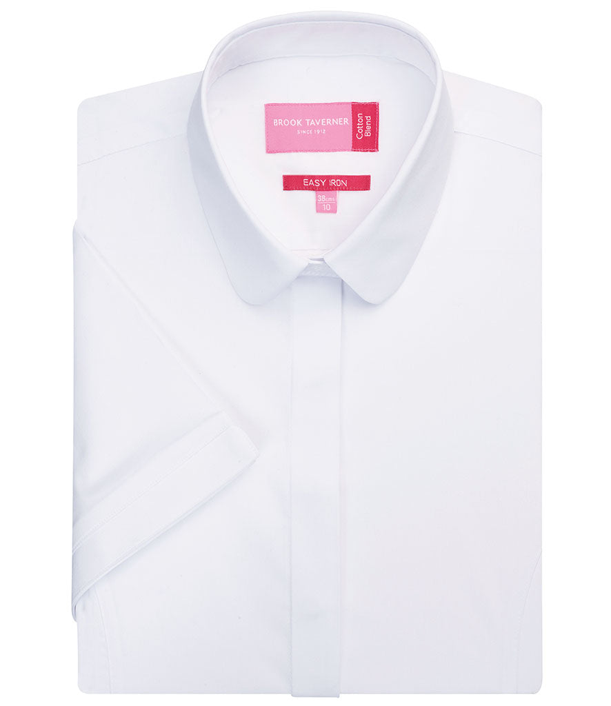 Brook Taverner Ladies Soave Short Sleeve Poplin Shirt