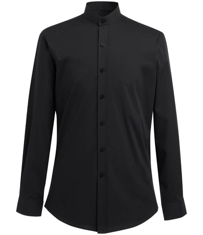 Brook Taverner Volterra Long Sleeve Grandad Collar Shirt