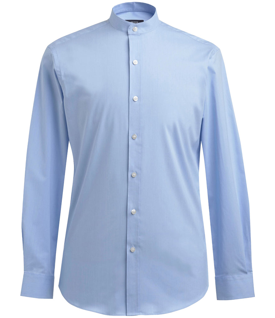 Brook Taverner Volterra Long Sleeve Grandad Collar Shirt