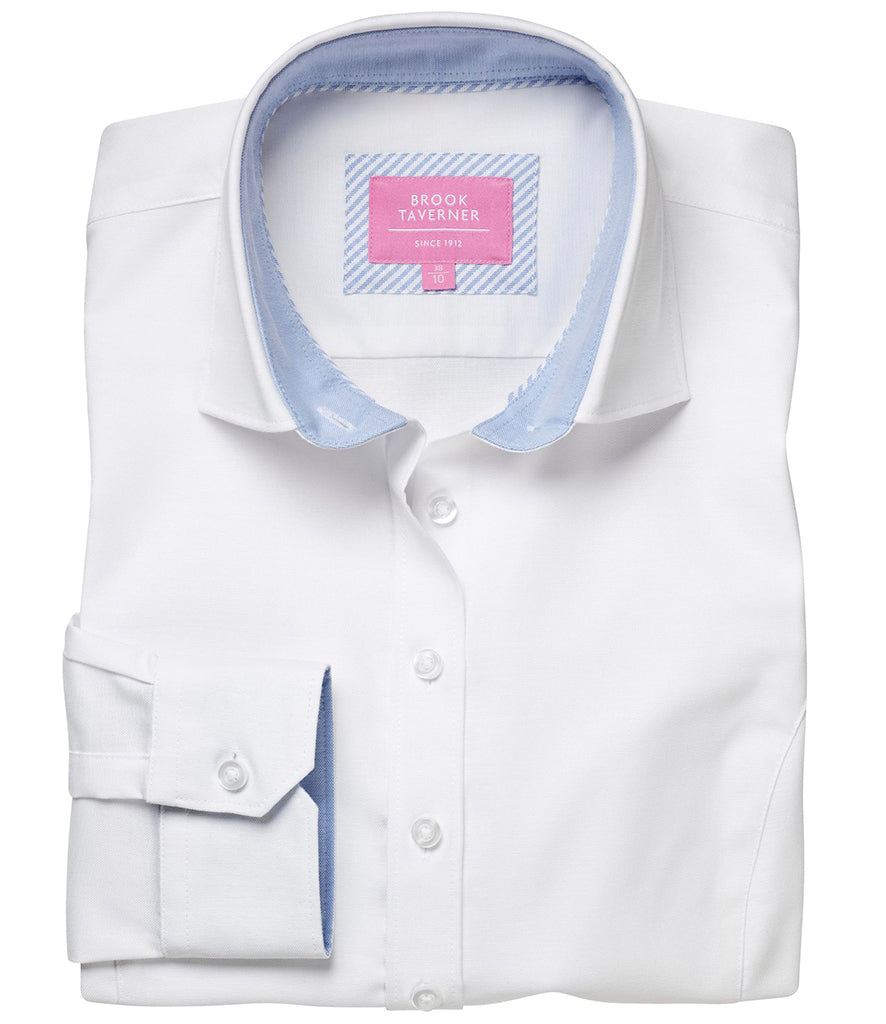 Brook Taverner Ladies Mirabel Long Sleeve Stretch Oxford Shirt