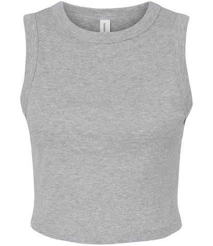 Bella Ladies Micro Rib Muscle Crop Tank Top