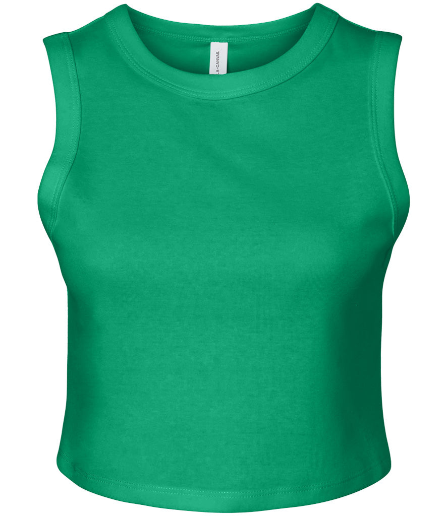 Bella Ladies Micro Rib Muscle Crop Tank Top