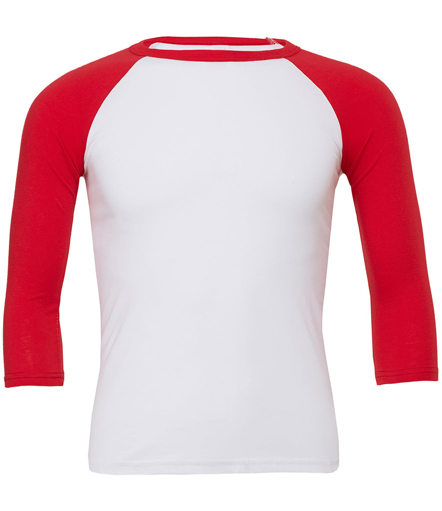 Canvas Unisex 3/4 Sleeve Baseball T-Shirt