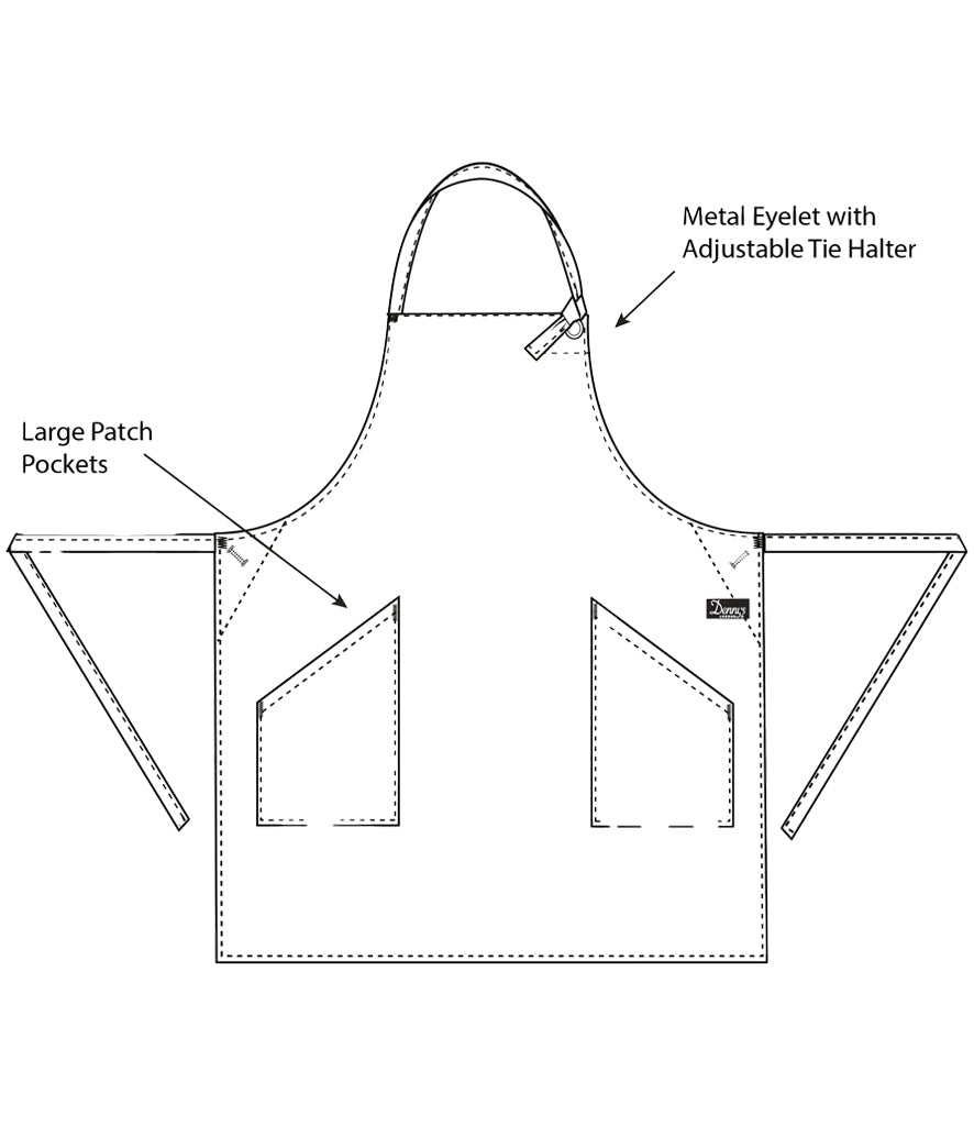 Dennys Canvas Apron with Metal Eyelets