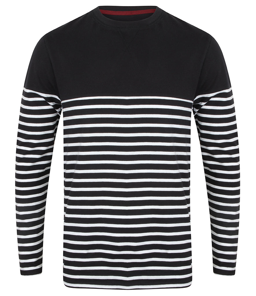 Front Row Unisex Long Sleeve Breton Striped T-Shirt