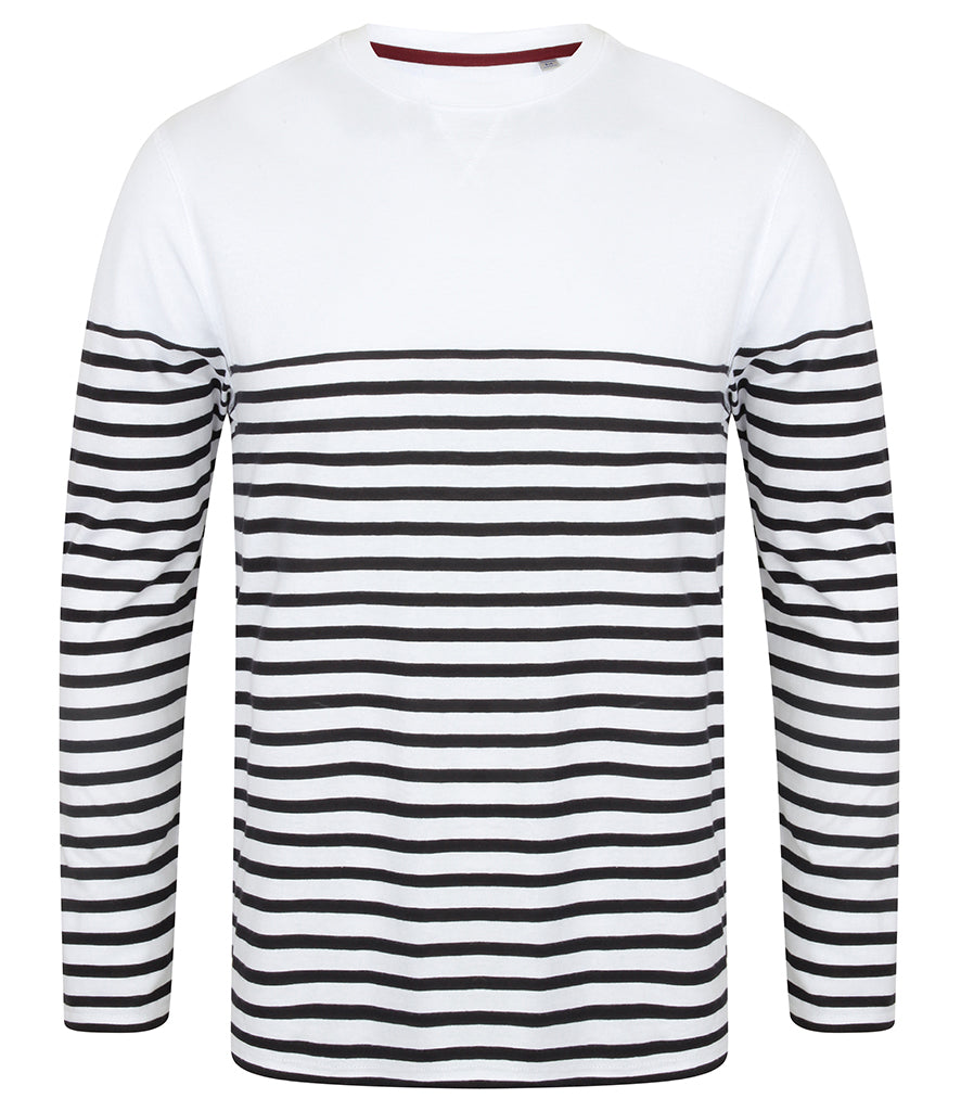 Front Row Unisex Long Sleeve Breton Striped T-Shirt