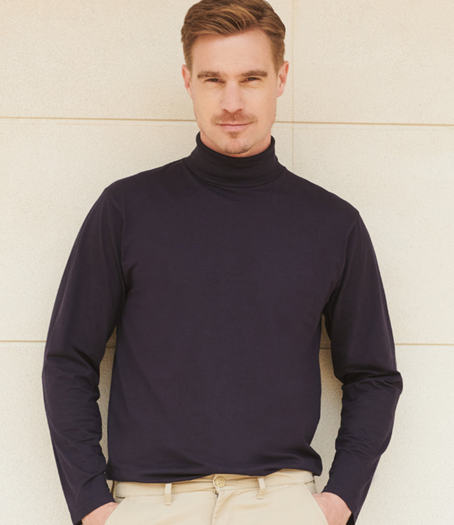 Henbury Long Sleeve Roll Neck Top