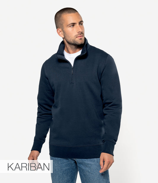 Kariban Zip Neck Sweatshirt