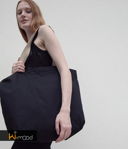 Kimood Large Recycled Flat-Bottom Shopping Bag