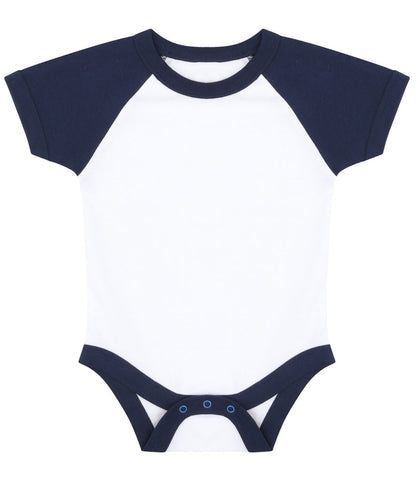 Larkwood Essential Short Sleeve Baby Baseball Bodysuit