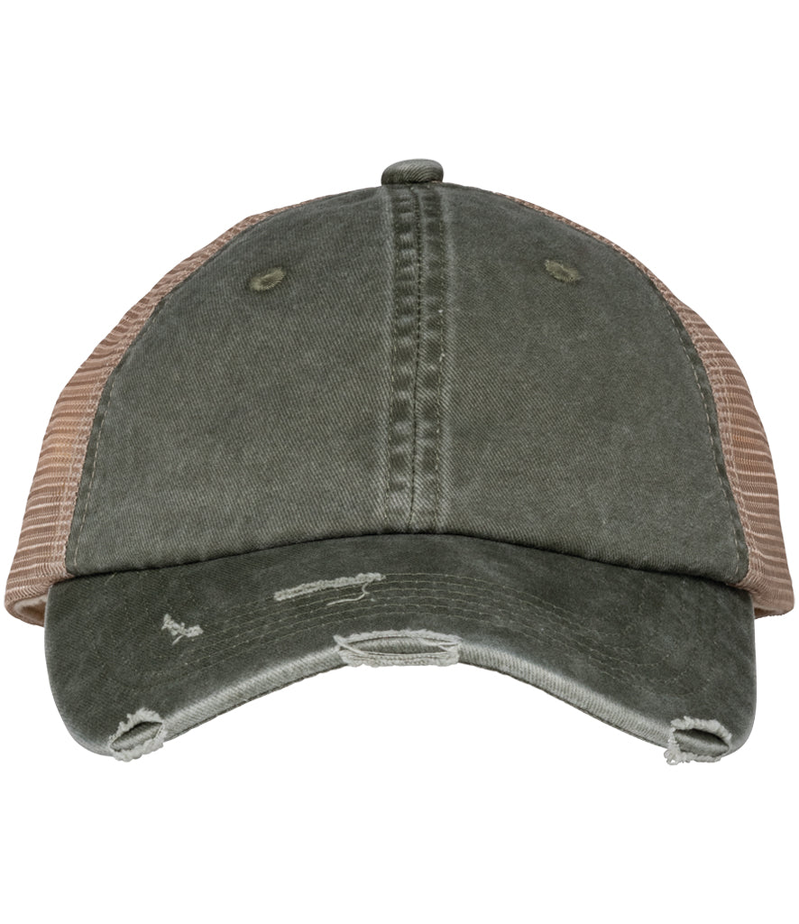 Native Spirit Washed Trucker Destroy Cap