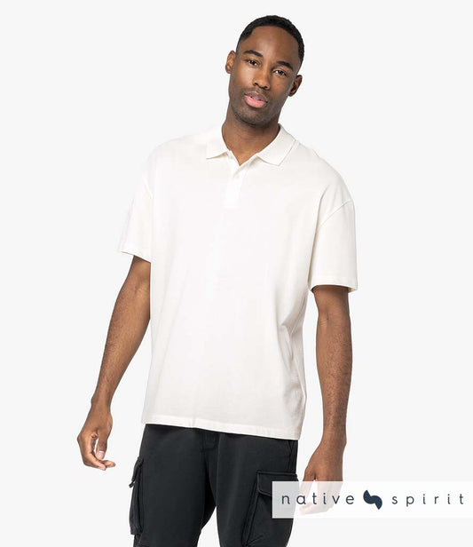 Native Spirit Drop Shoulder Piqué Polo Shirt