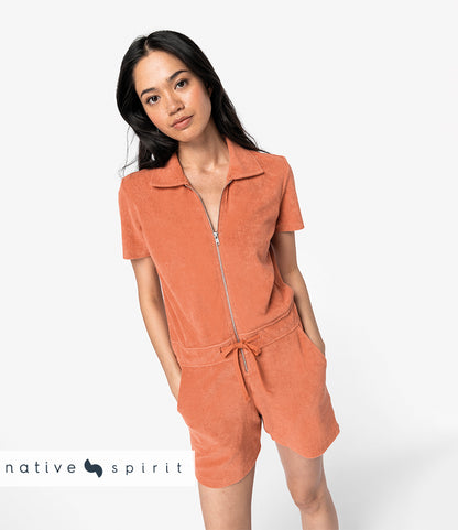 Native Spirit Ladies Terry Towel Short Overall