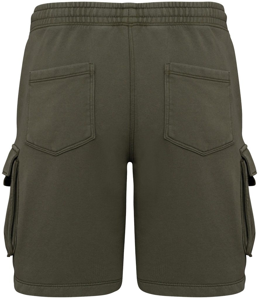 Native Spirit French Terry Washed Effect Cargo Shorts