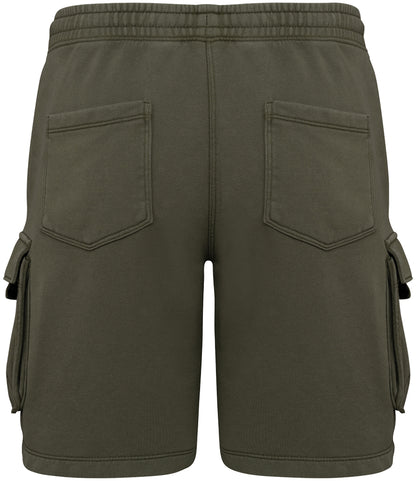 Native Spirit French Terry Washed Effect Cargo Shorts