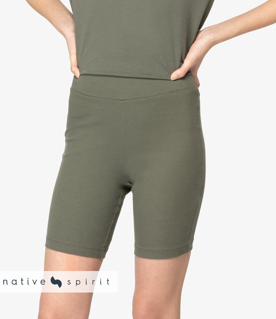 Native Spirit Ladies Ribbed Shorts