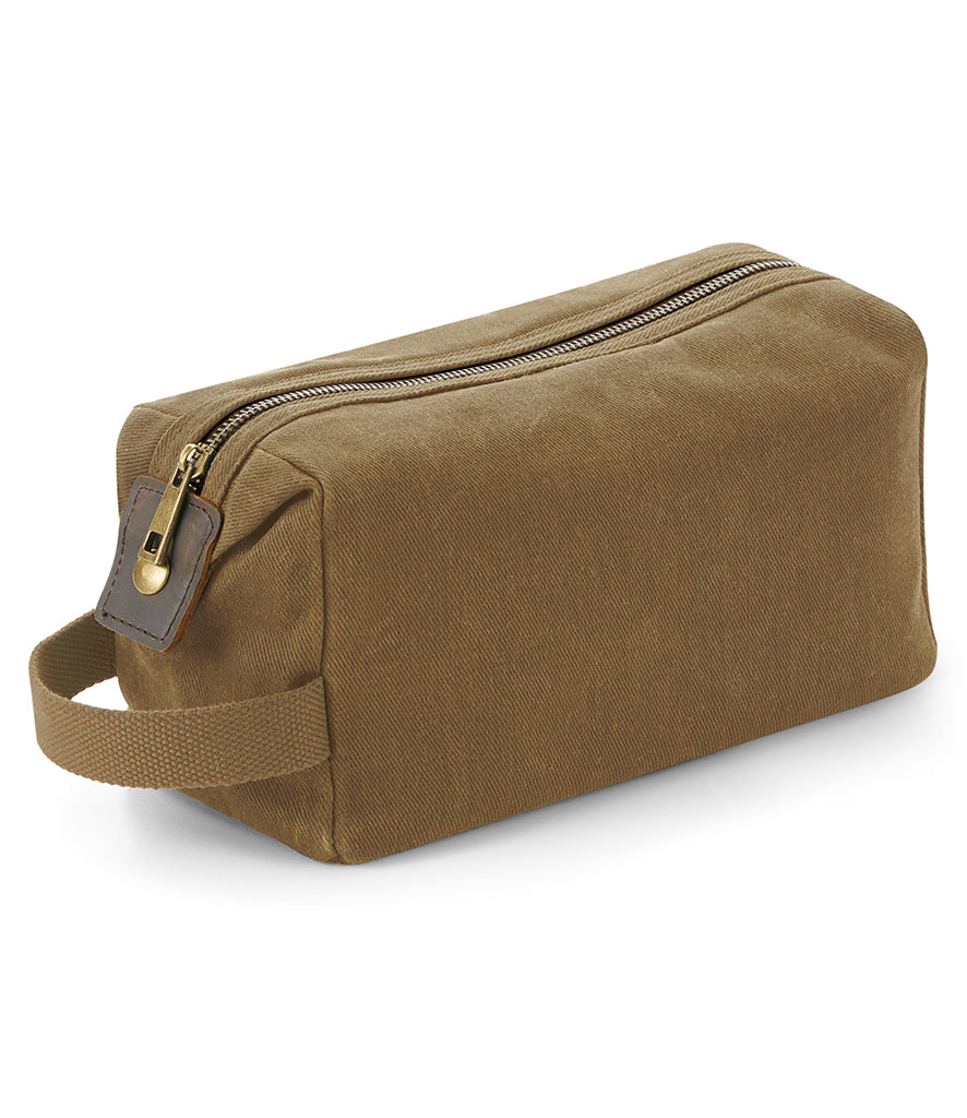 Quadra Heritage Waxed Canvas Wash Bag