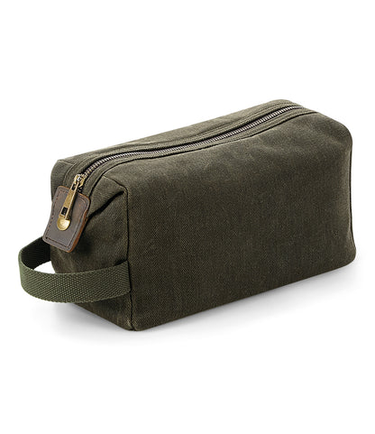 Quadra Heritage Waxed Canvas Wash Bag