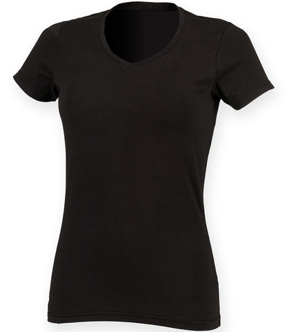 SF Clothing Ladies Feel Good Stretch V Neck T-Shirt